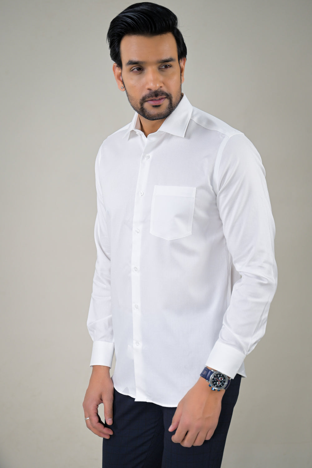Park Avenue Mens White Classic Formal Shirt
