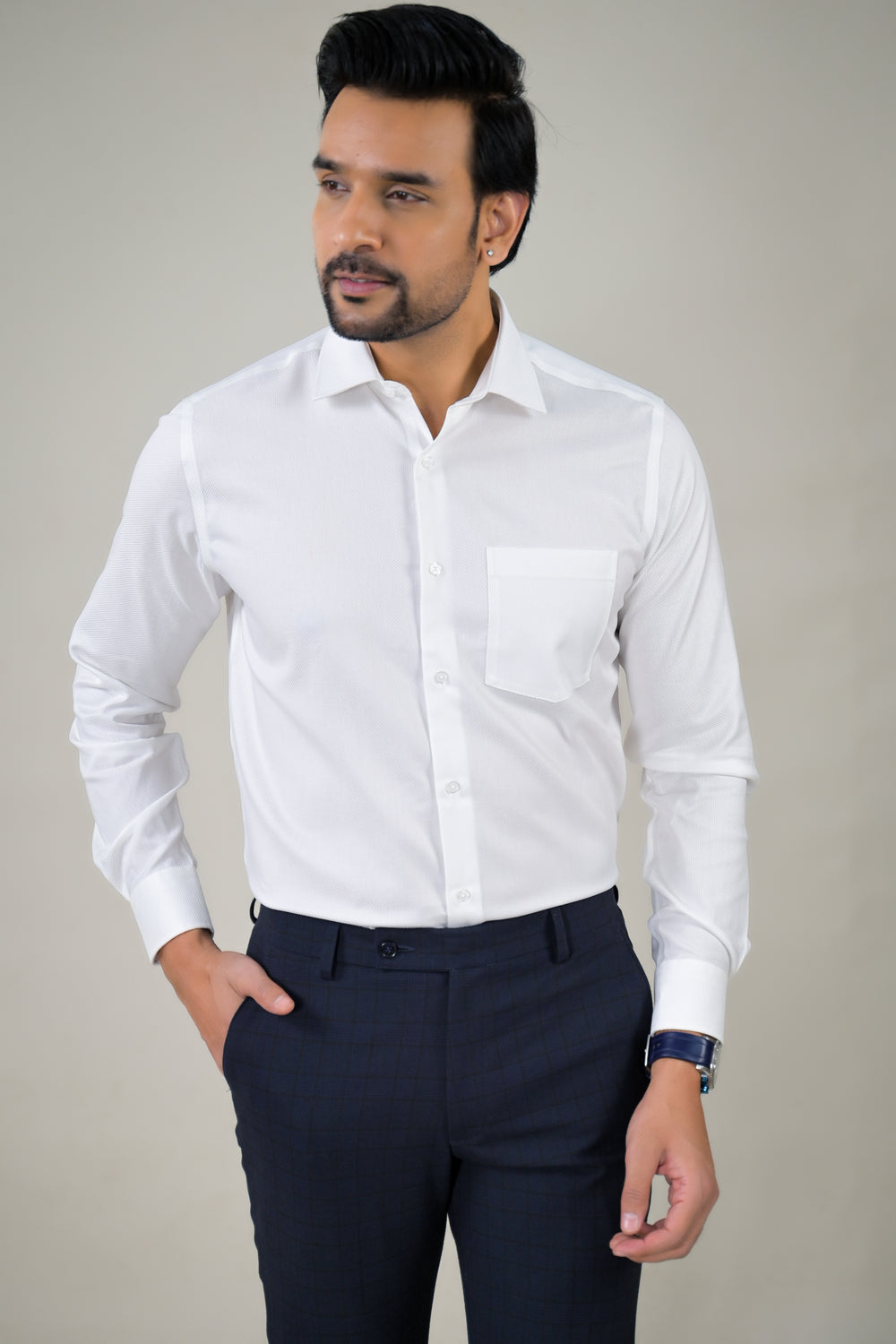 Park Avenue Mens White Classic Formal Shirt
