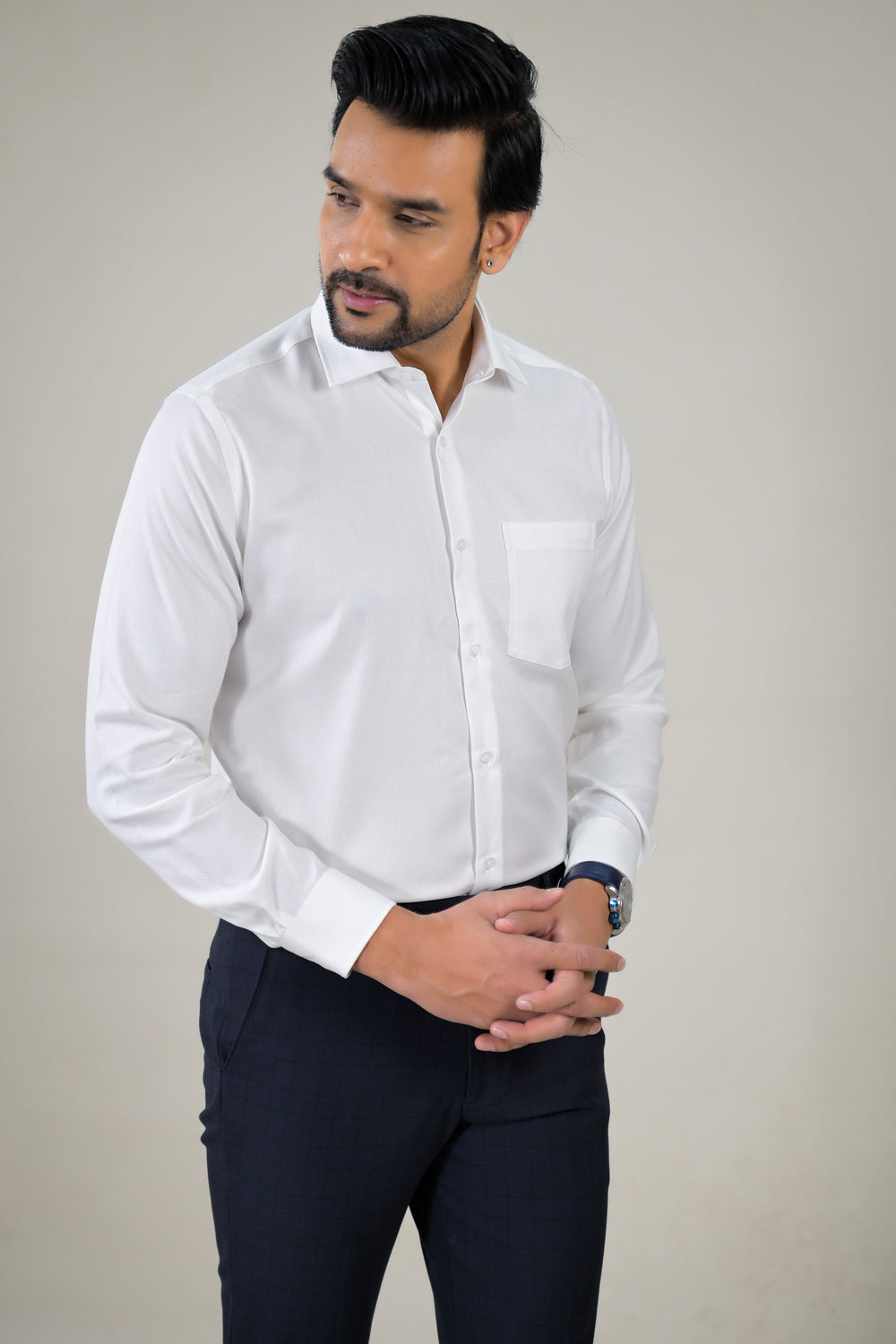 Park Avenue Mens White Classic Formal Shirt
