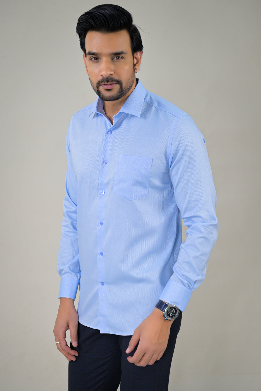 Park Avenue  Mens  Textured Formal Full Sleeve Shirt