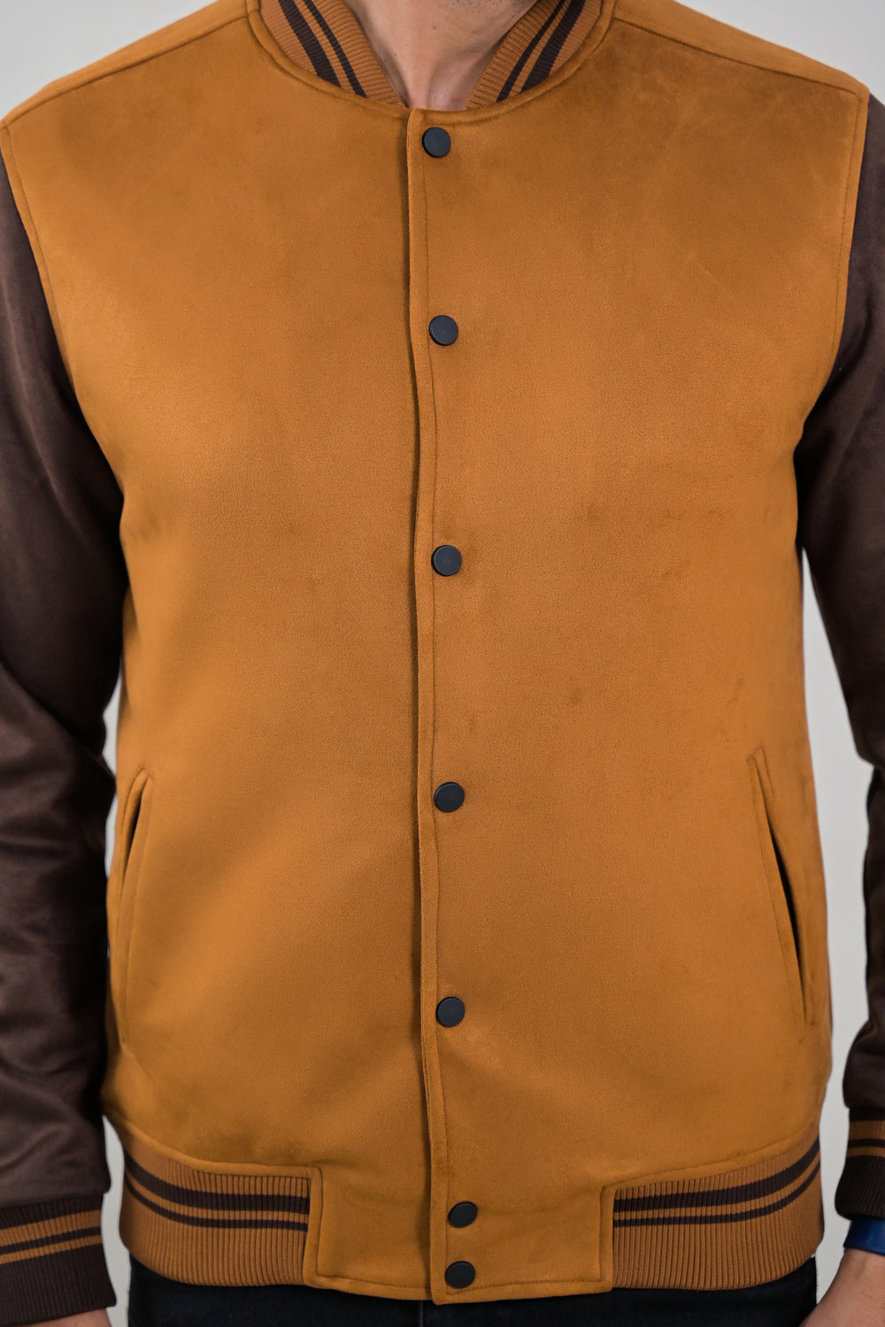 Soul Armor Varsity Style Full Sleeve Snap Button Jacket