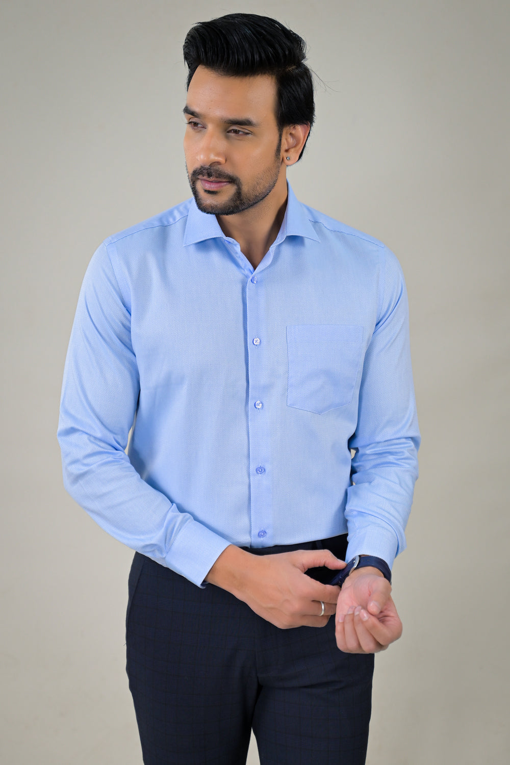 Park Avenue  Mens  Textured Formal Full Sleeve Shirt