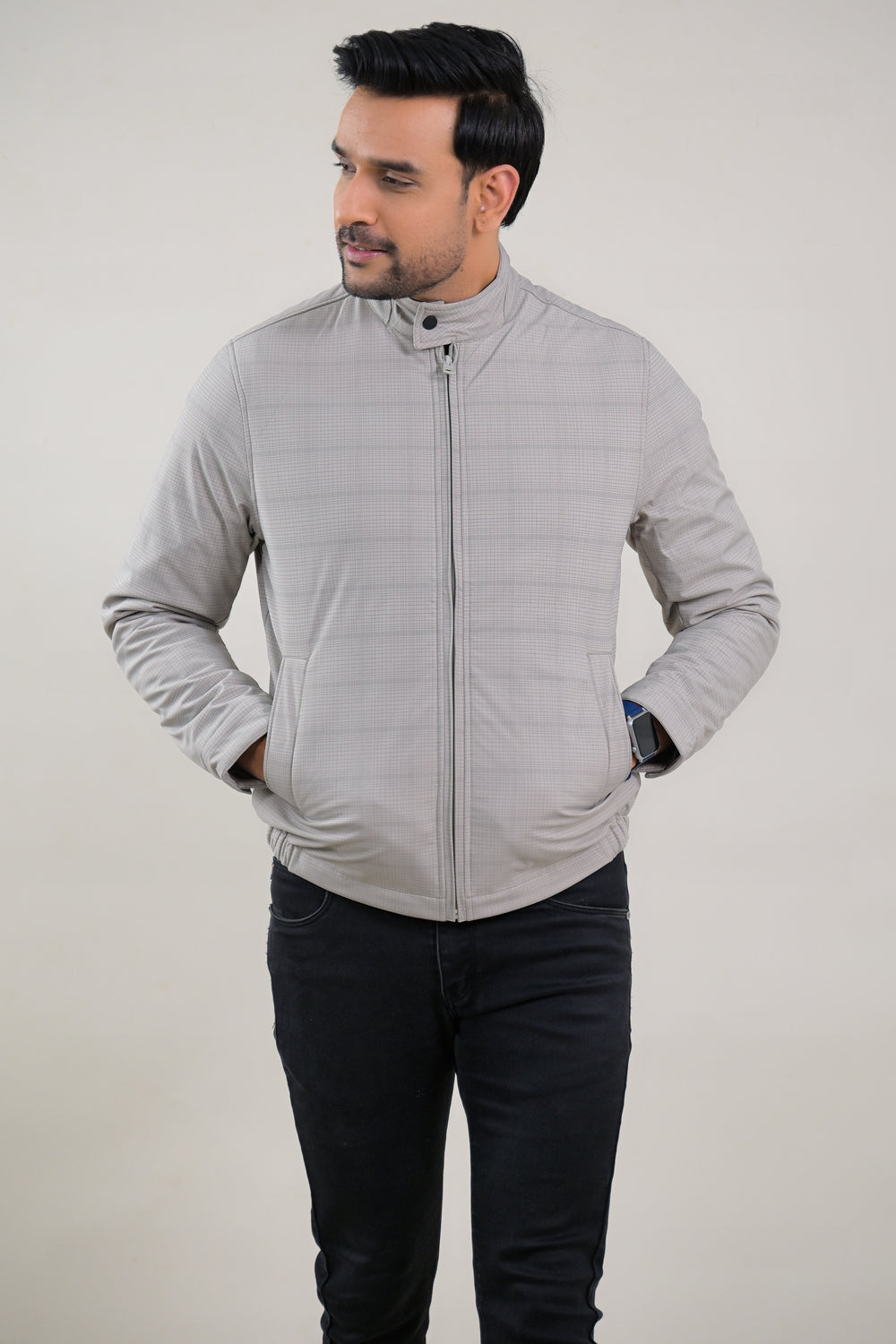 Soul Armor Fine Check Pattern Full Sleeve Jacket