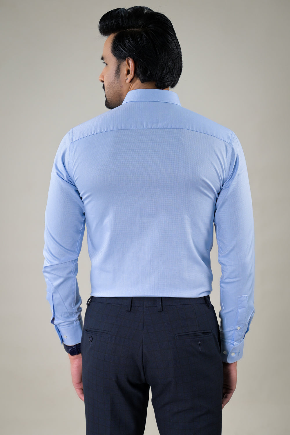 Park Avenue Mens  Blue Office Wear Formal Shirt