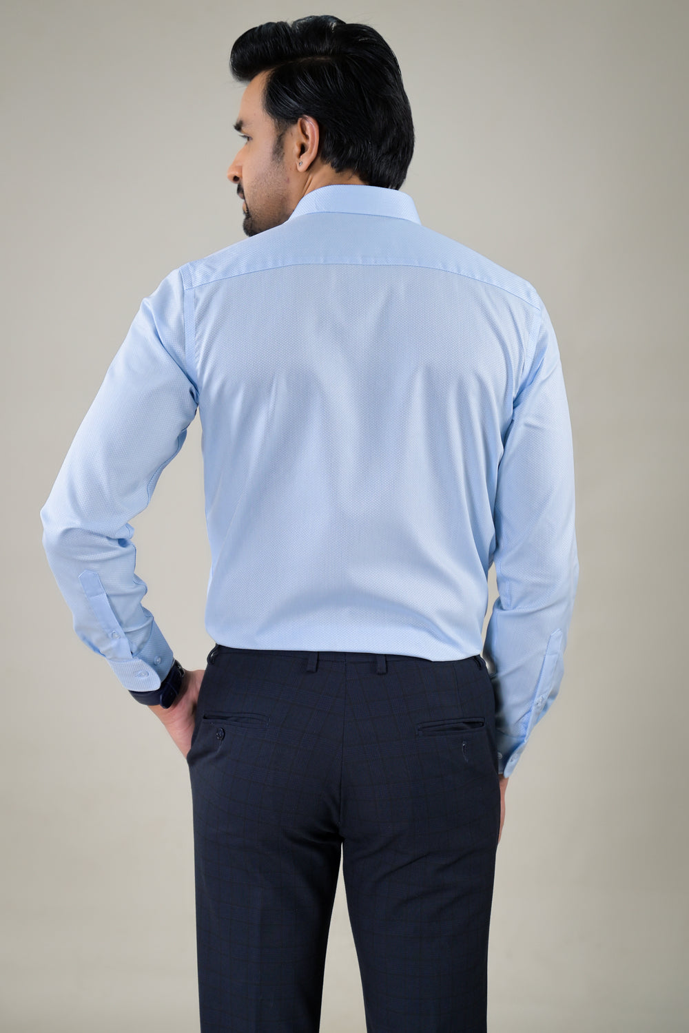 Park Avenue Mens Sky Blue Professional Full Sleeve Shirt