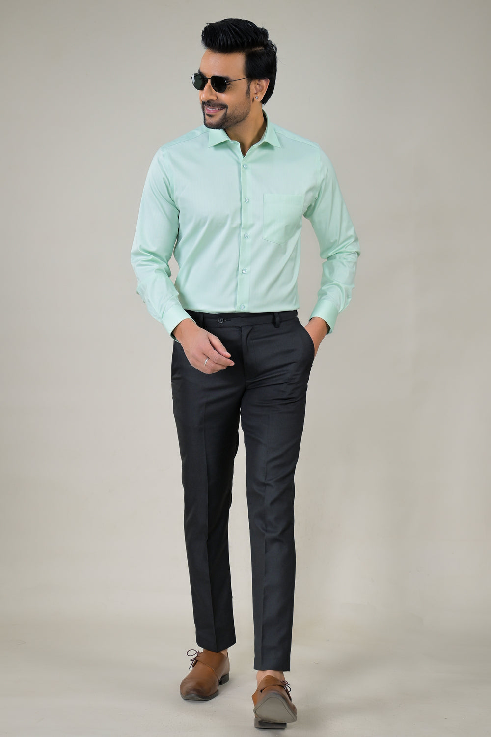 Park Avenue Mens Classic Solid  Formal Shirt