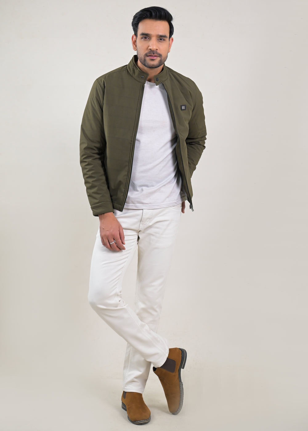 Soul Armor Fine Check Pattern Full Sleeve Jacket