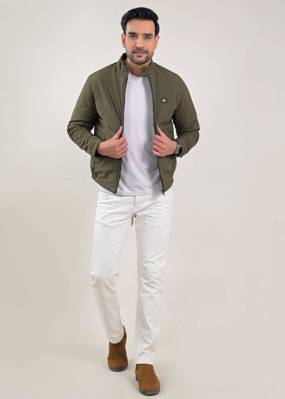 Soul Armor Fine Check Pattern Full Sleeve Jacket
