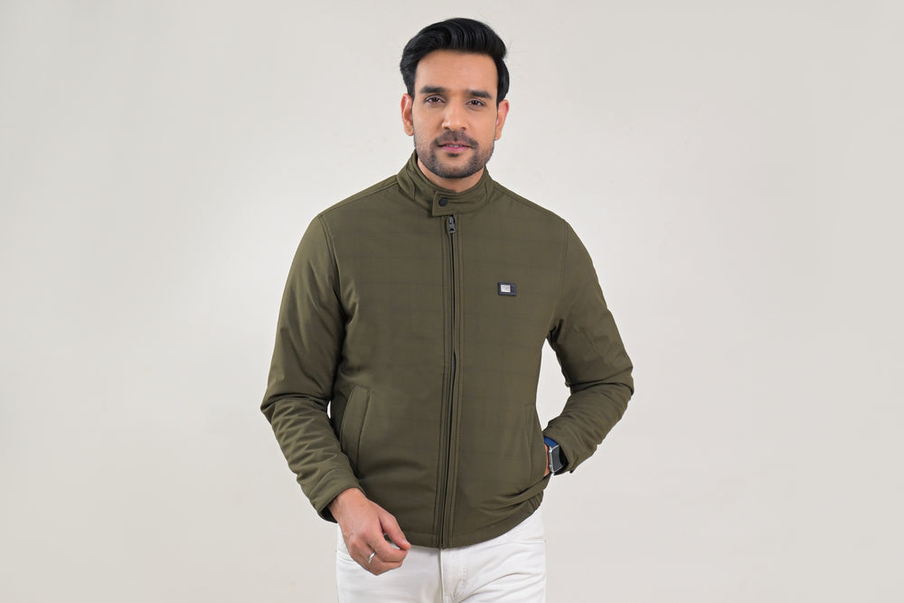 Soul Armor Fine Check Pattern Full Sleeve Jacket