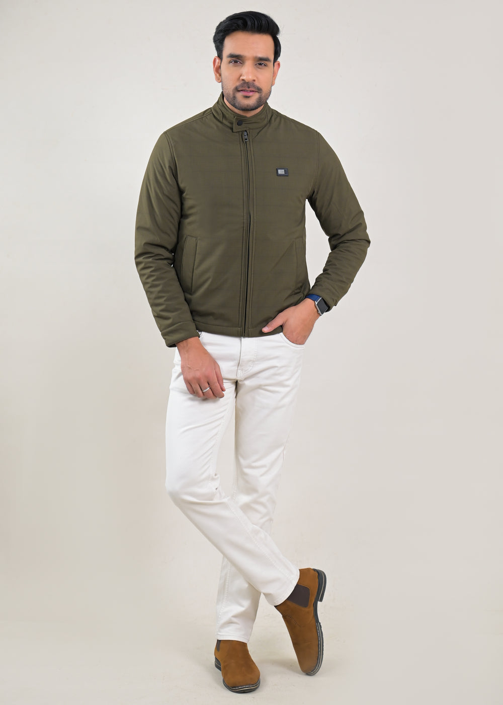Soul Armor Fine Check Pattern Full Sleeve Jacket