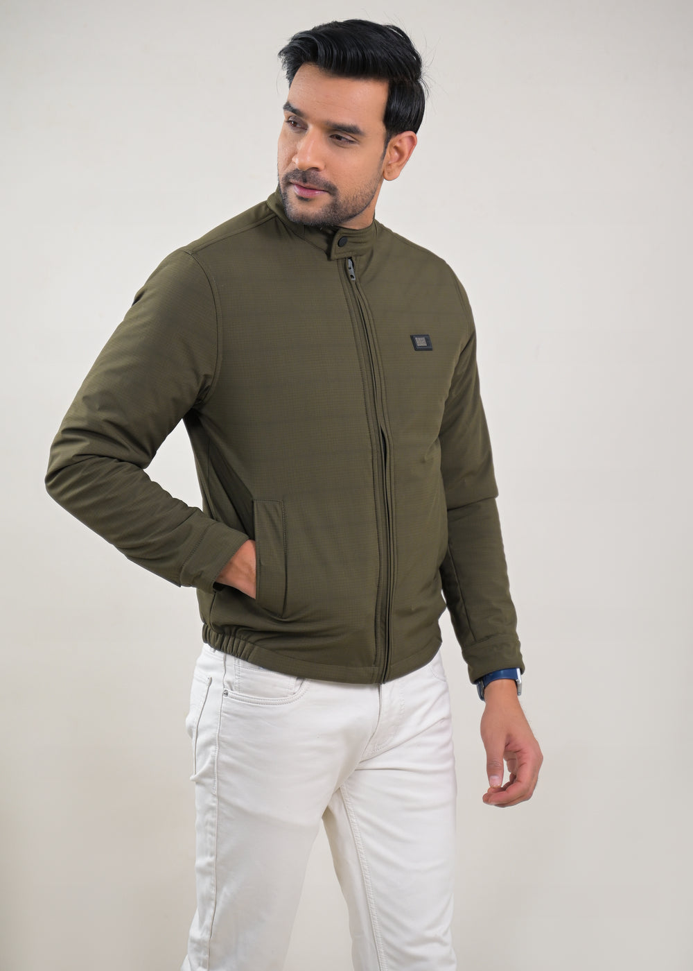 Soul Armor Fine Check Pattern Full Sleeve Jacket