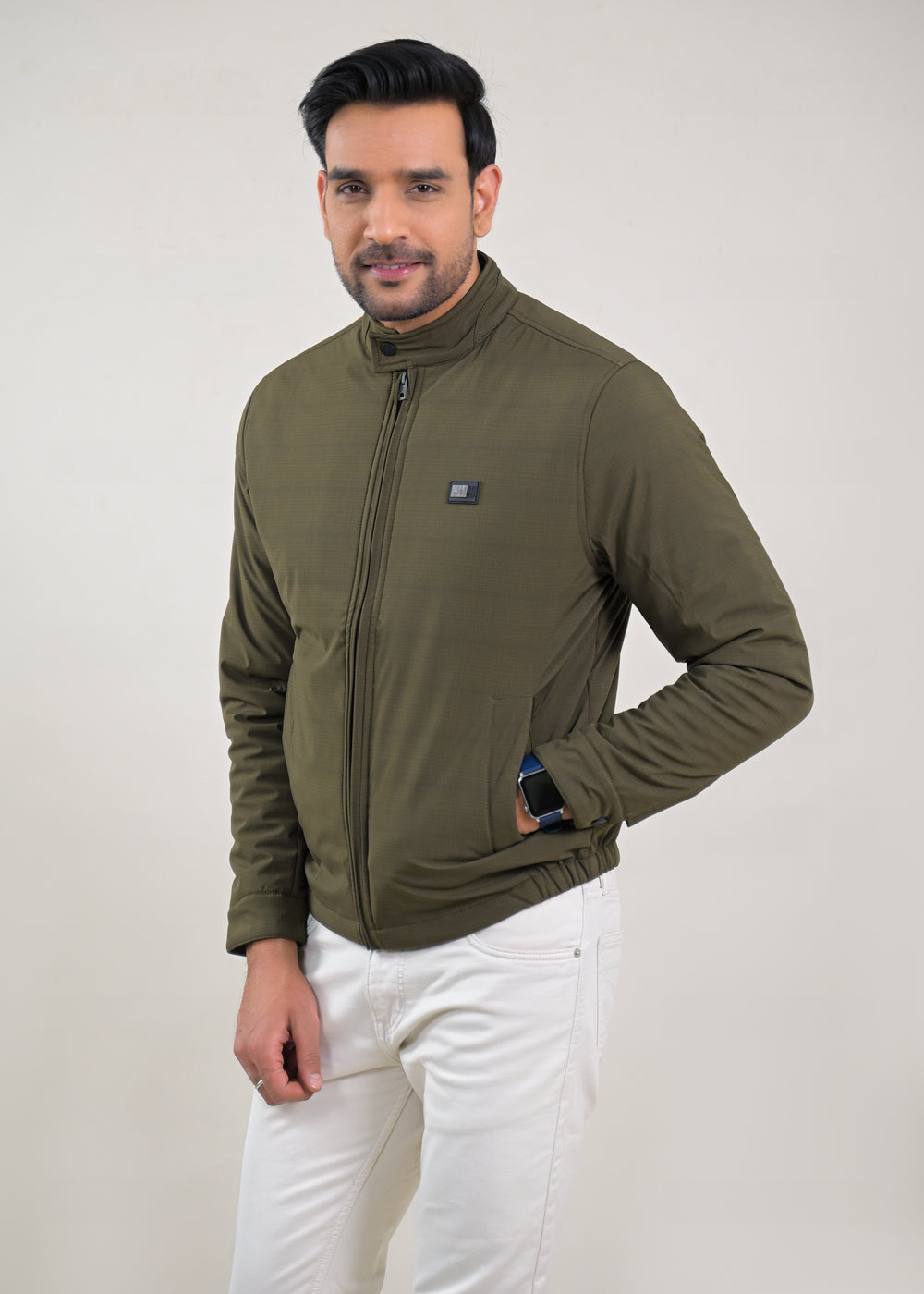 Soul Armor Fine Check Pattern Full Sleeve Jacket