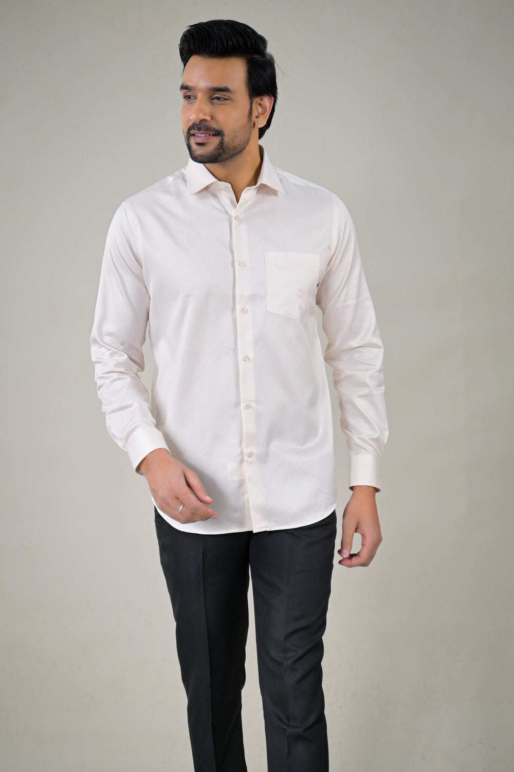 Park Avenue Textured  Formal Shirt Mens