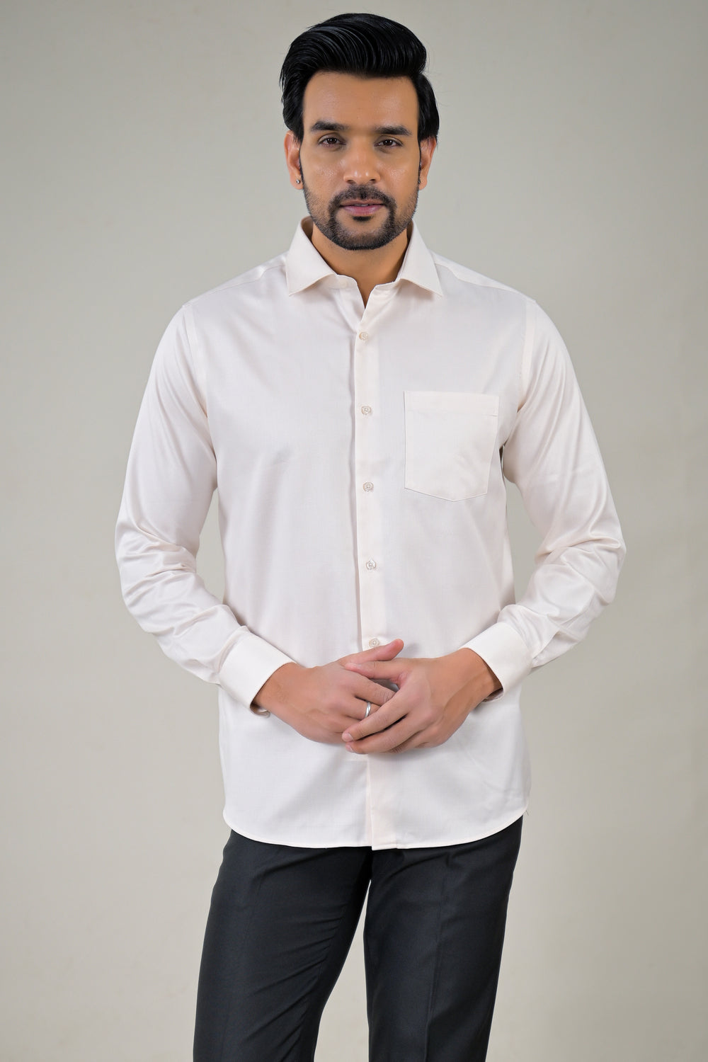 Park Avenue Textured  Formal Shirt Mens