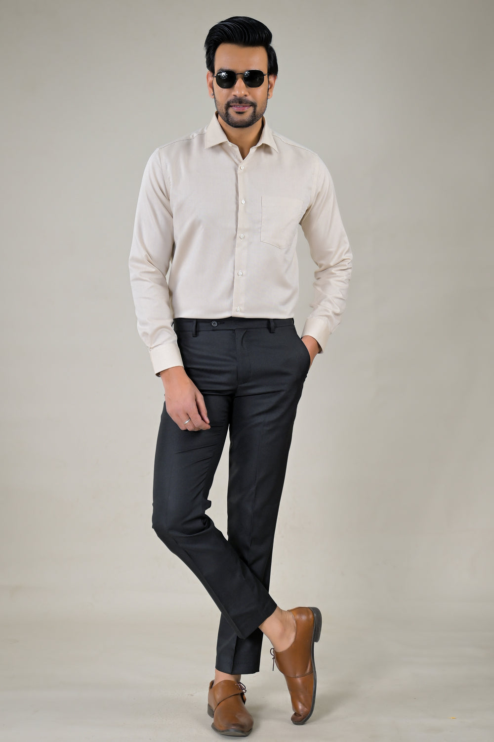 Park Avenue  Elegant Textured Formal Shirt