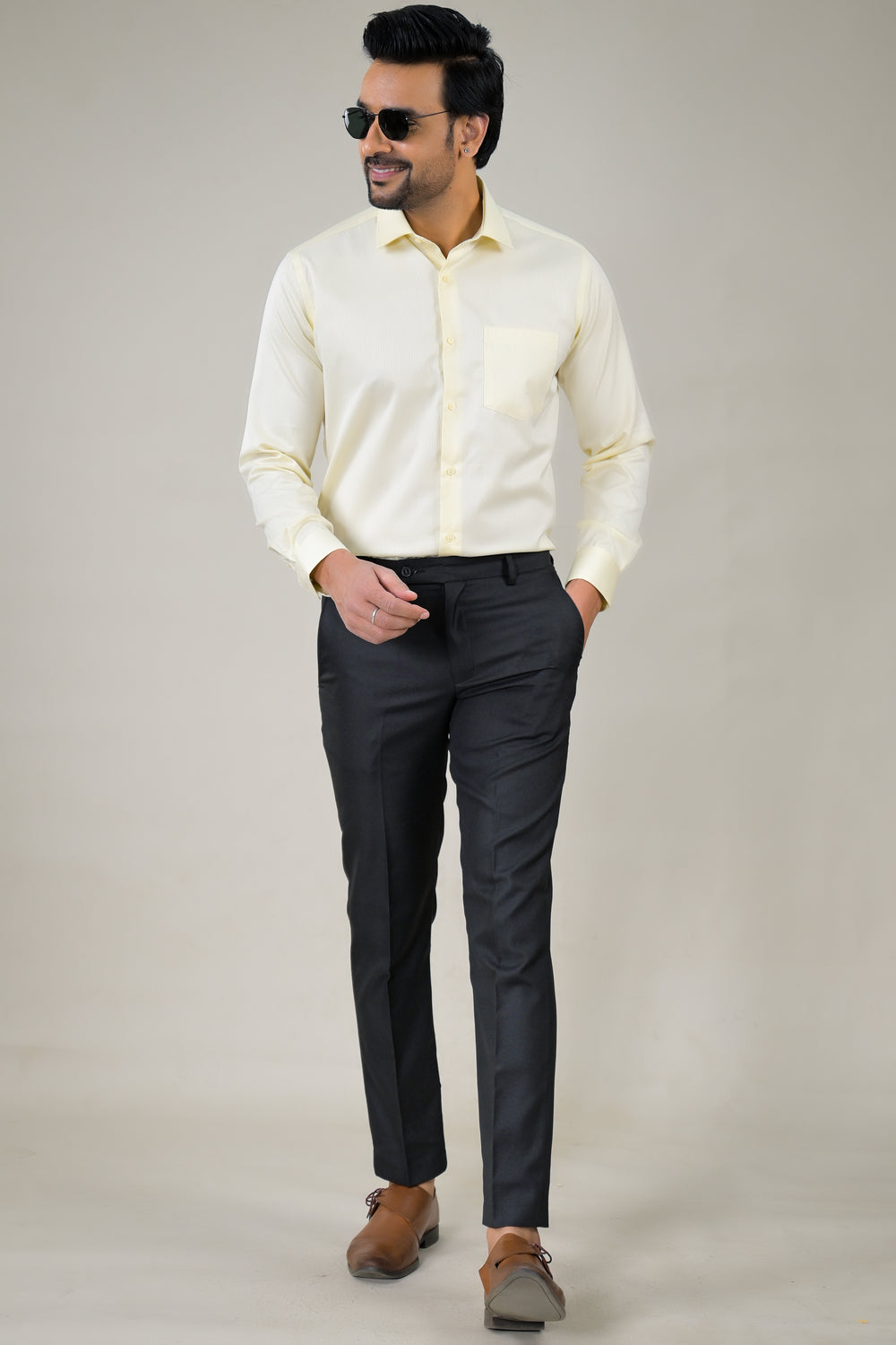 Park Avenue Mens Stripes  Formal Shirt