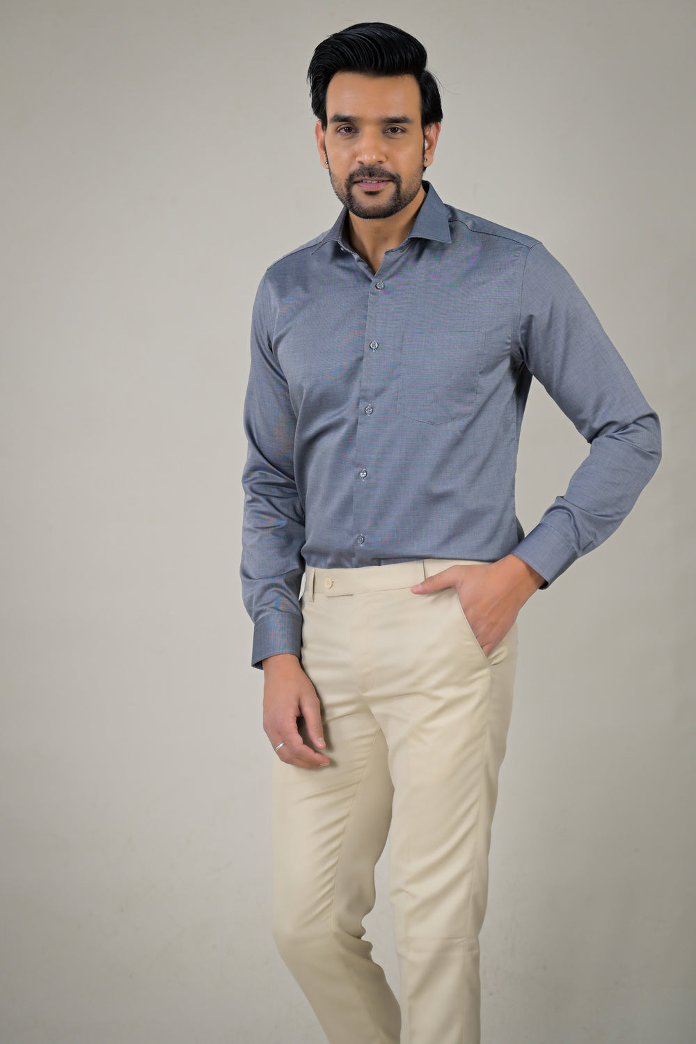 Park Avenue  Elegant Textured Formal Shirt