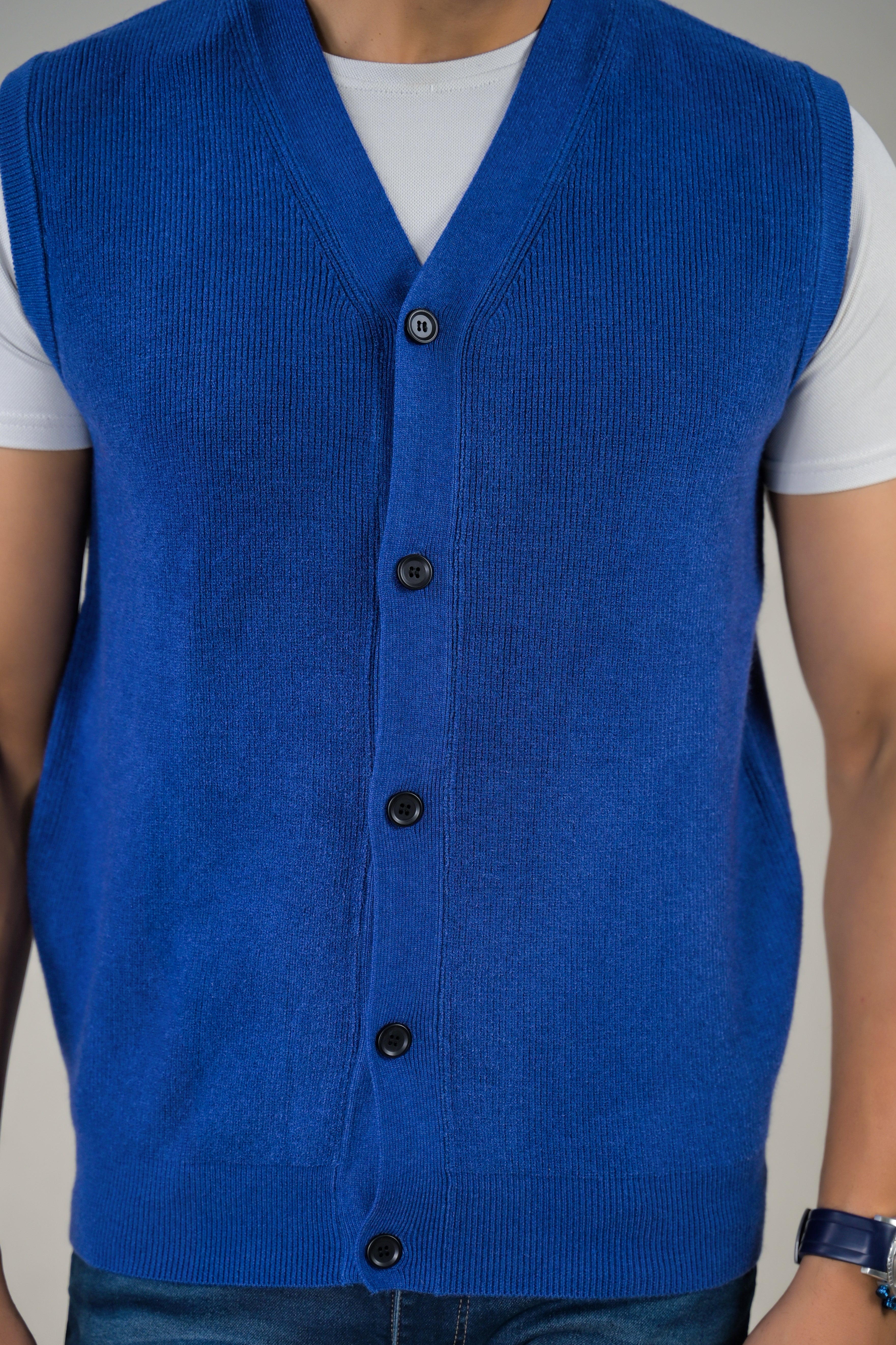 Soul Armor Men's Sleeveless V-Neck Cardigan Vest Classic Knit Button-Down Sweater Vest