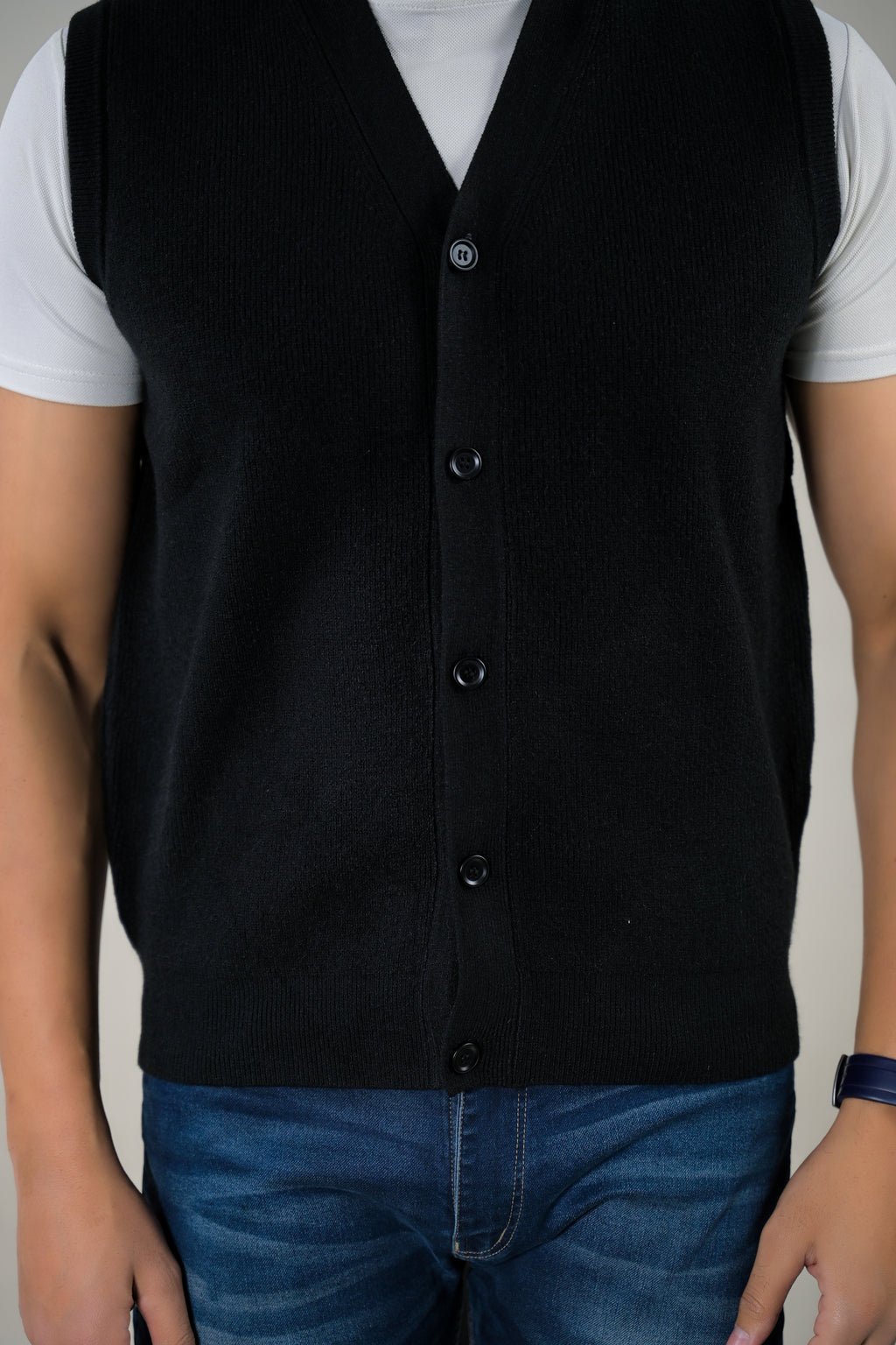 Soul Armor Men's Sleeveless V-Neck Cardigan Vest Classic Knit Button-Down Sweater Vest