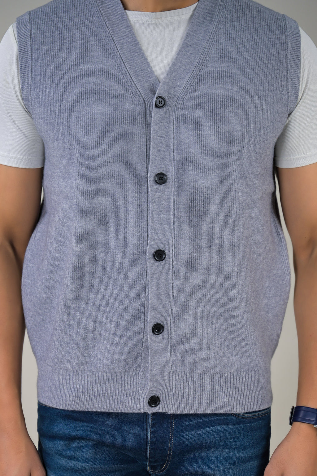 Soul Armor Men's Sleeveless V-Neck Cardigan Vest Classic Knit Button-Down Sweater Vest