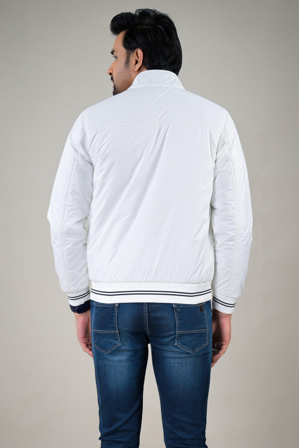 Parx Men's Essential Stand Collar Bomber Lightweight Puffer & Smooth Designs jacket:
