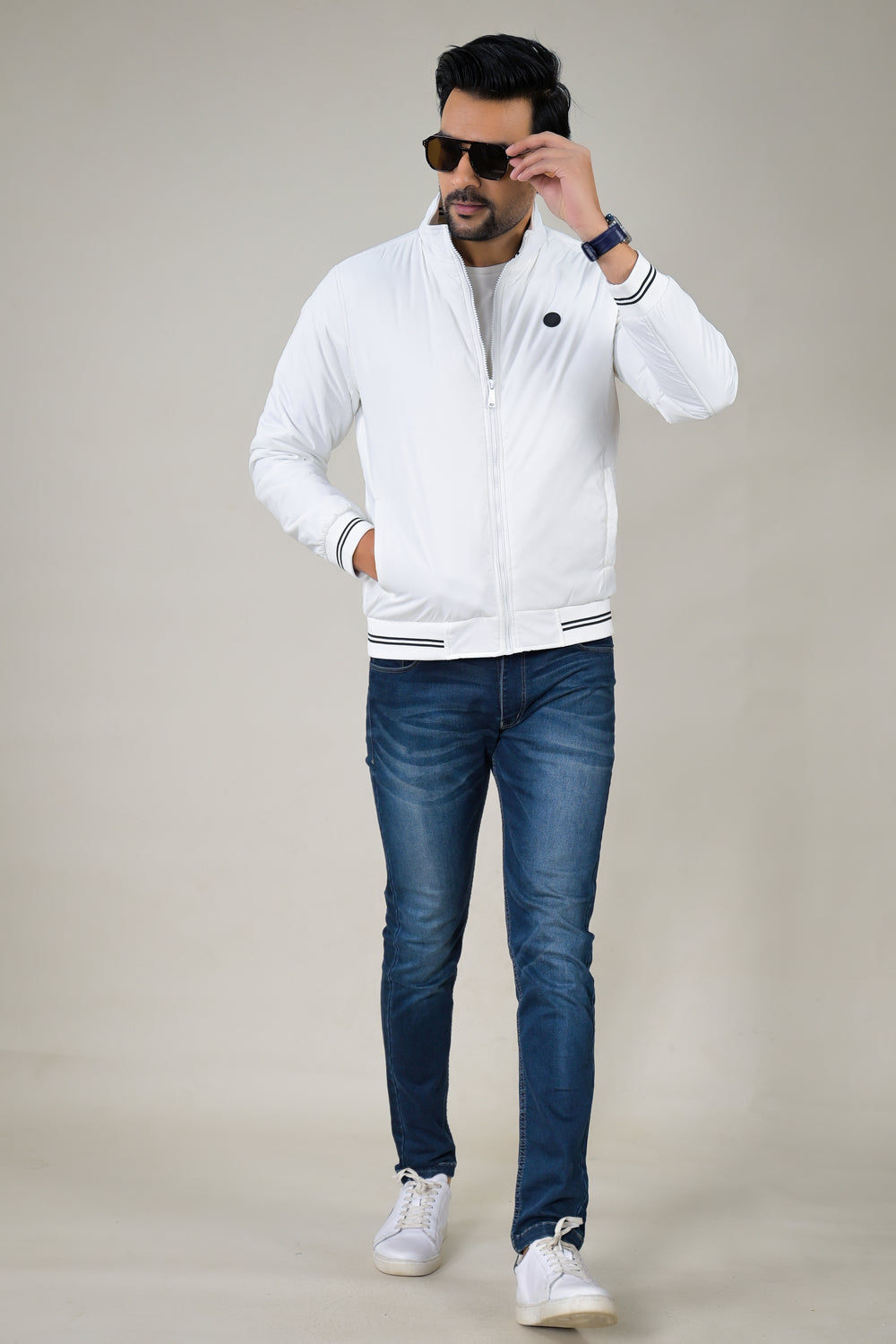 Parx Men's Essential Stand Collar Bomber Lightweight Puffer & Smooth Designs jacket: