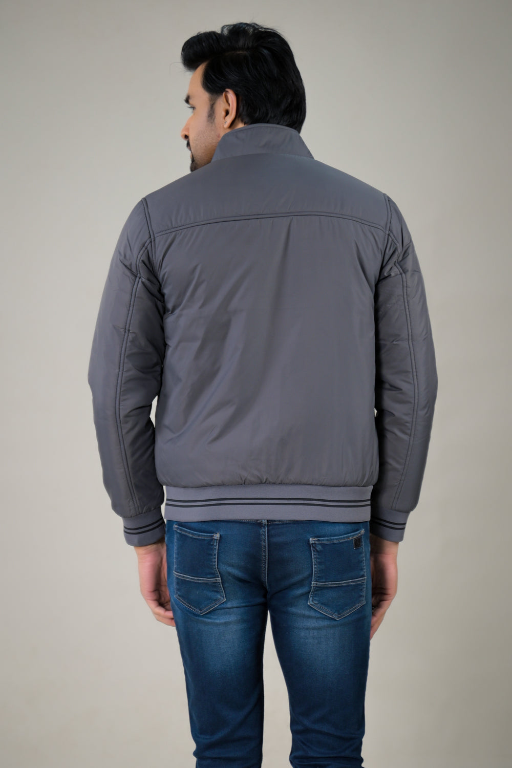 Parx Men's Essential Stand Collar Bomber Lightweight Puffer & Smooth Designs jacket:
