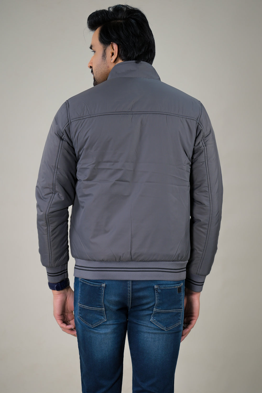 Parx Men's Essential Stand Collar Bomber Lightweight Puffer & Smooth Designs jacket: