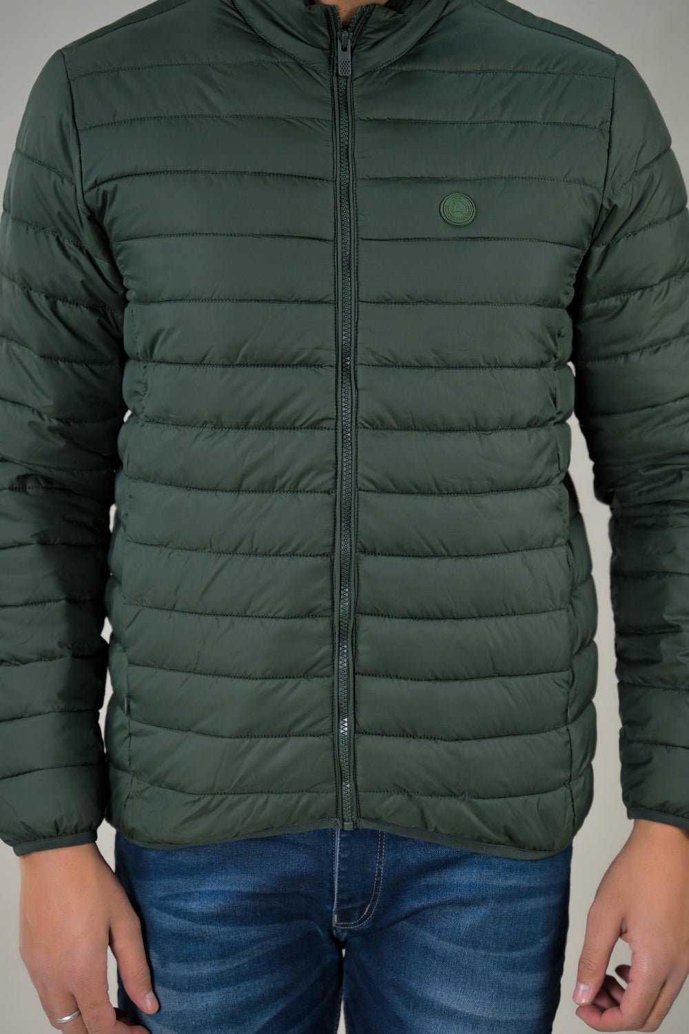 Parx Men's Stand Collar Casual Lightweight Quilted Puffer Jacket
