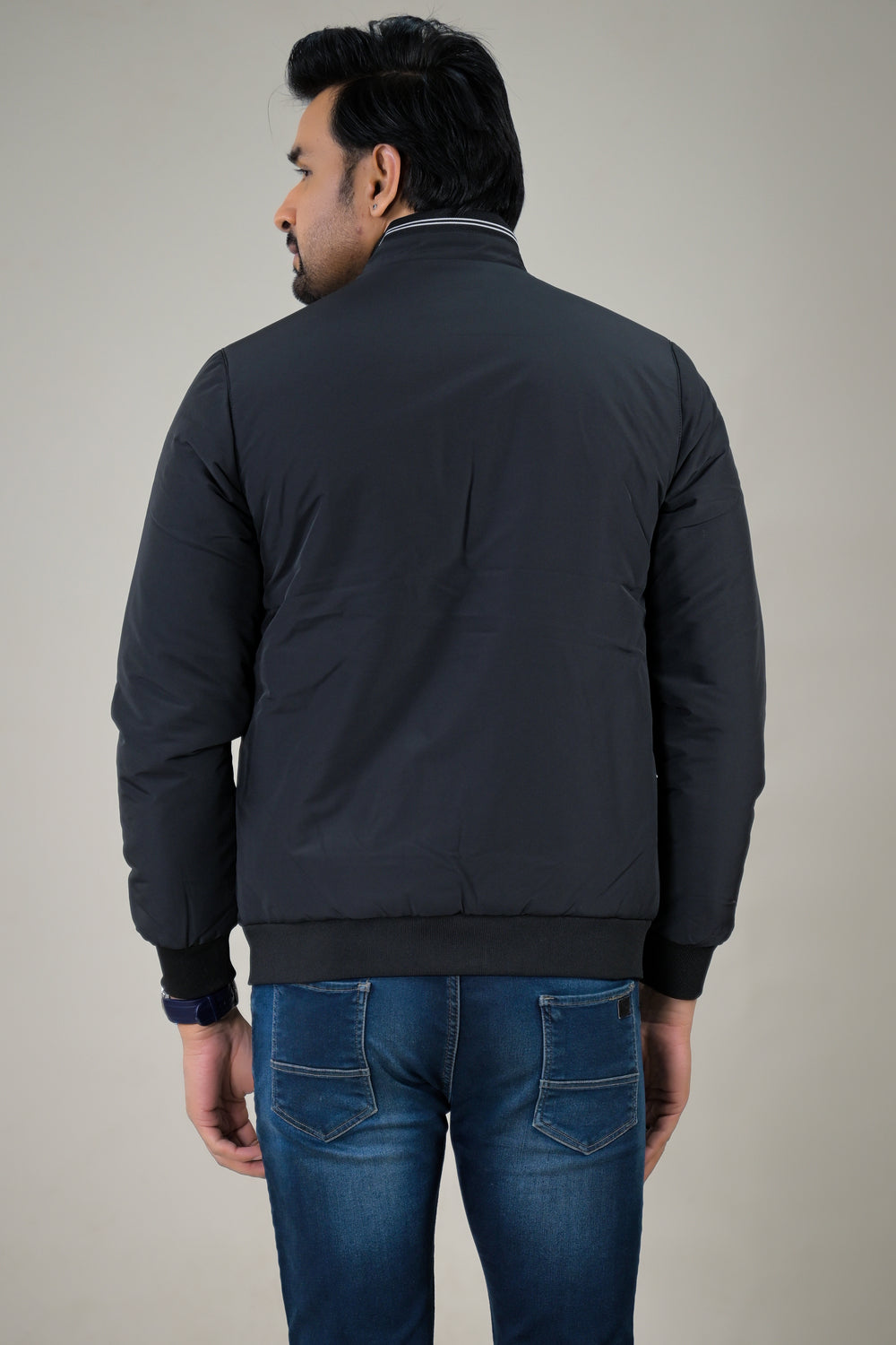 Parx Men's Stand Collar Lightweight Padded Jacket