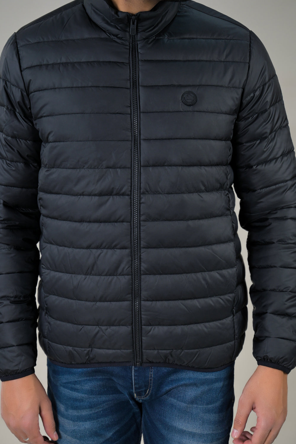 Parx Men's Stand Collar Casual Lightweight Quilted Puffer Jacket
