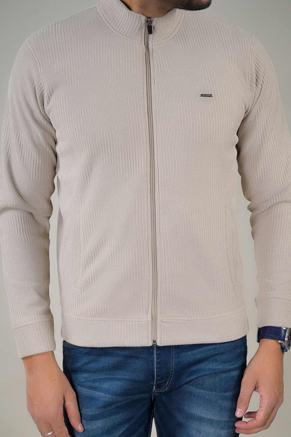 Park- Avenue Men's Textured Knit Full-Zip Sweatshirt.