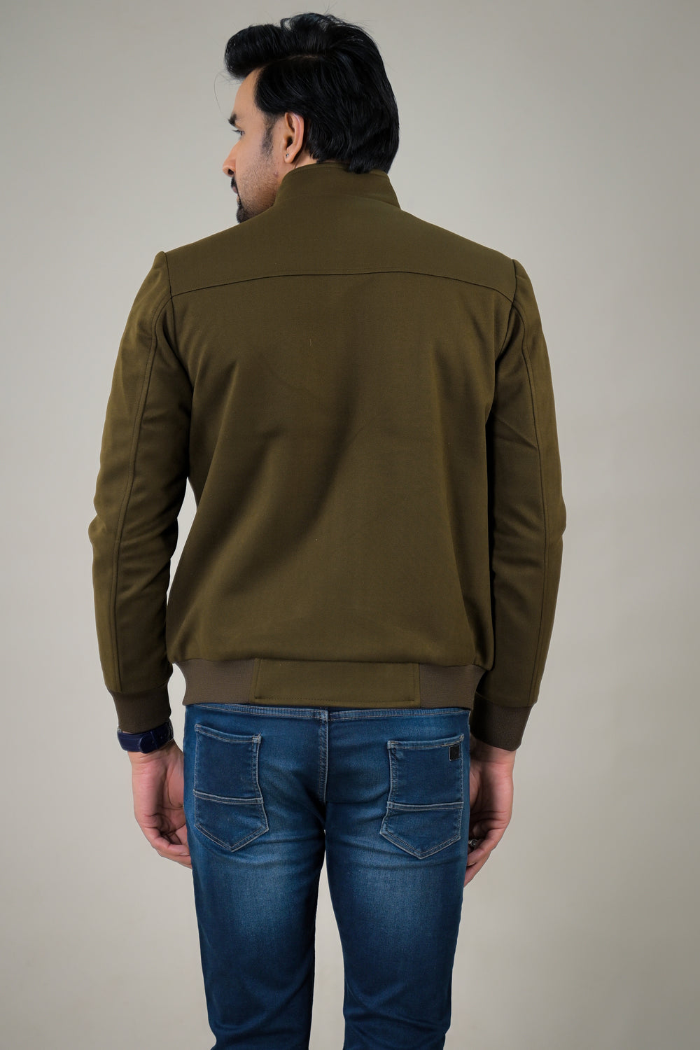 Parx Men's Stand Collar Style Sleek Men's Casual Zip-Up Jacket