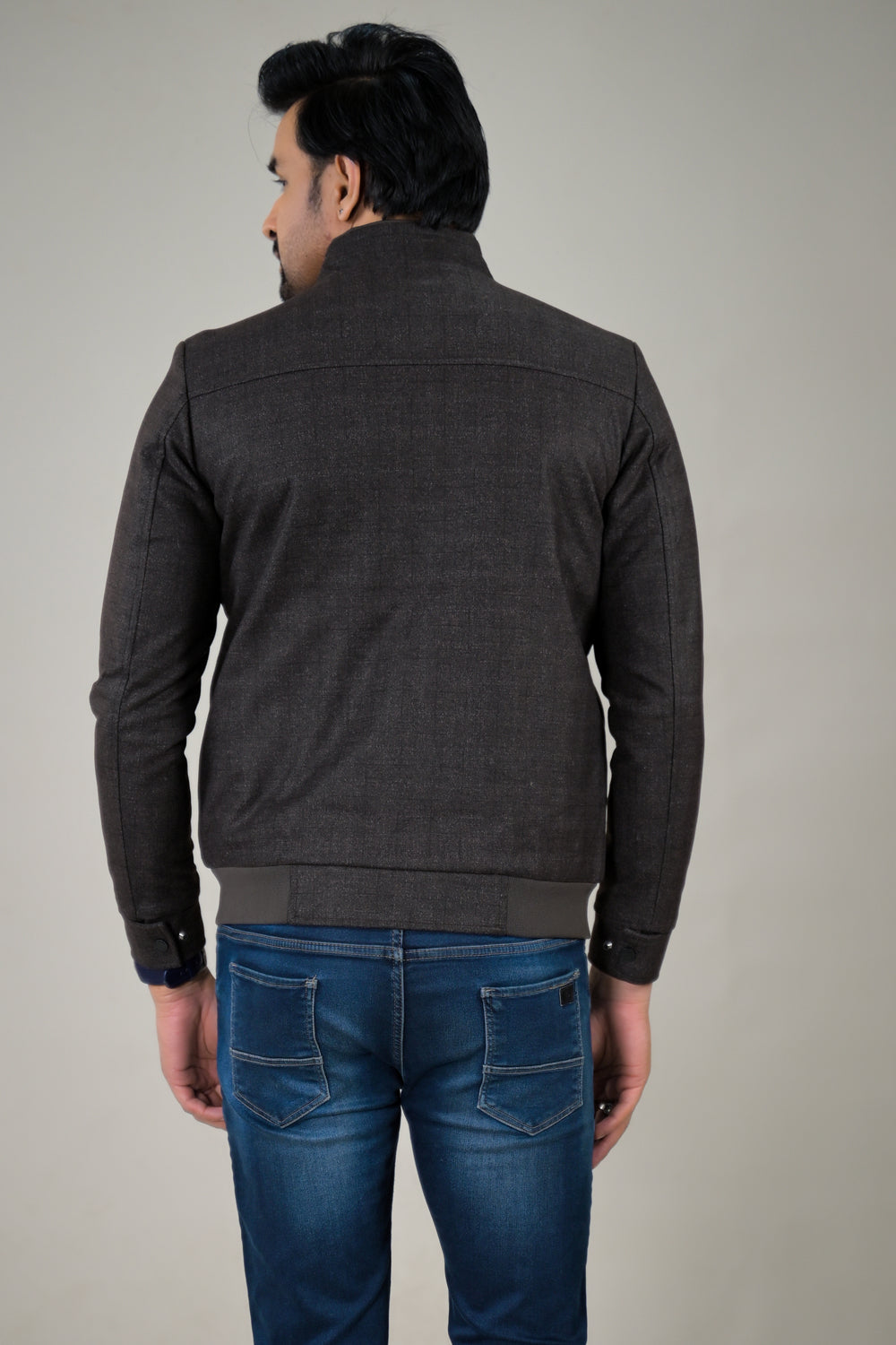 Park- Avenue Men's Stand Collar Full Zipper Jacket