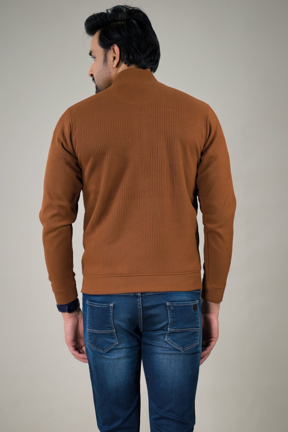 Park- Avenue Men's Textured Knit Full-Zip Sweatshirt.