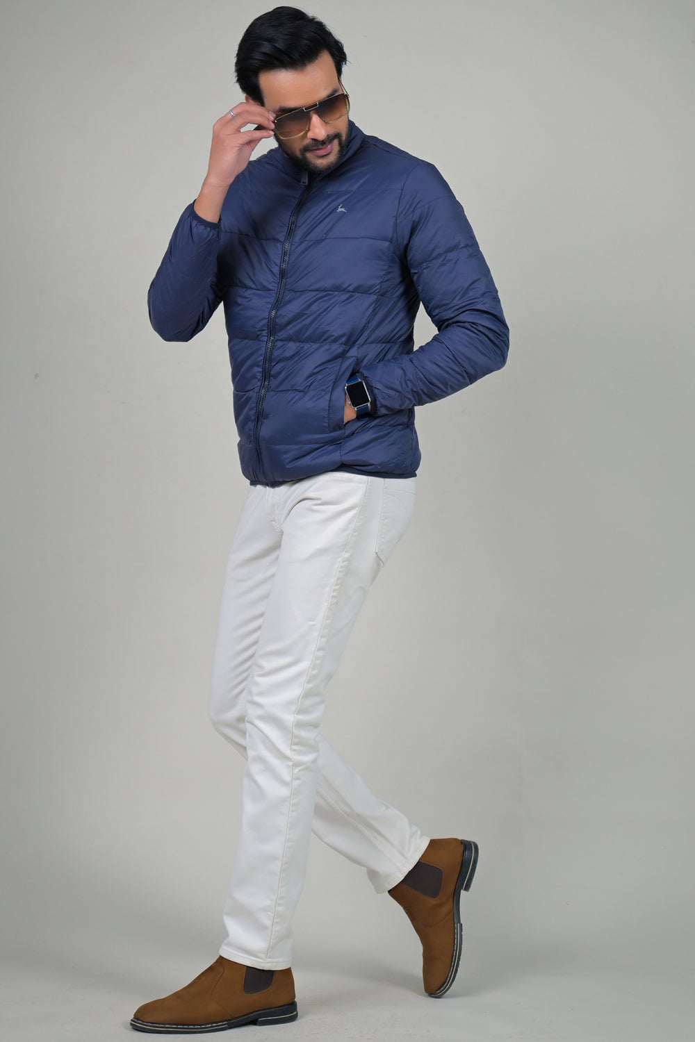 Parx Men's Stand Collar Bomber Lightweight  Puffer & Smooth Designs Jacket.