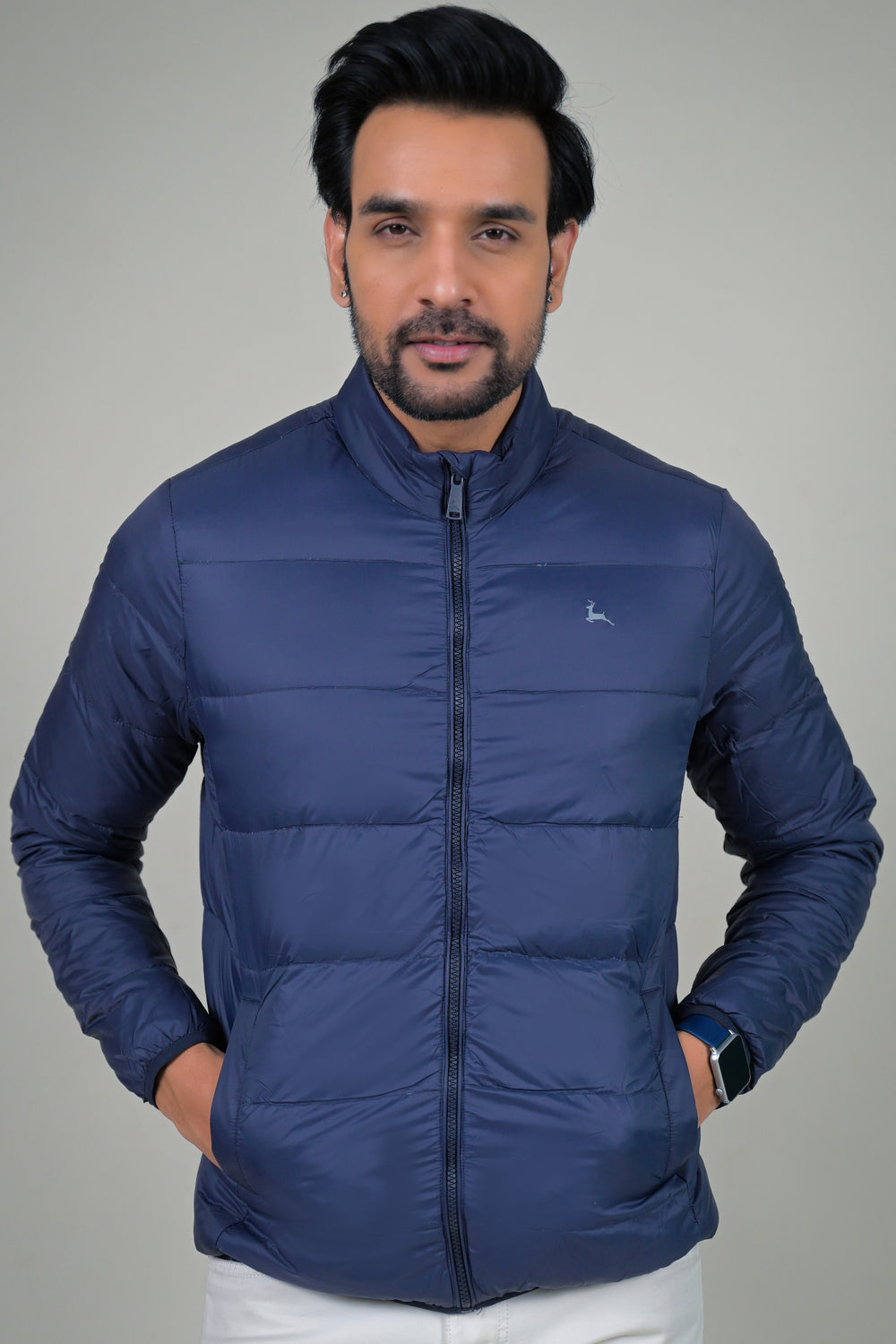 Parx Men's Stand Collar Bomber Lightweight  Puffer & Smooth Designs Jacket.