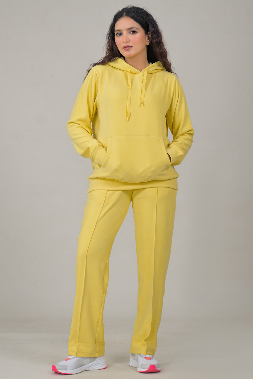 Soul Armor Solid Hoodie & Track Pant Women Co-Ord Sets