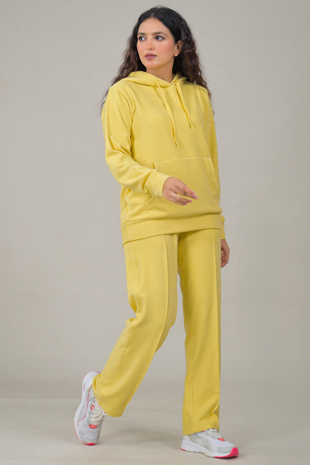 Soul Armor Solid Hoodie & Track Pant Women Co-Ord Sets