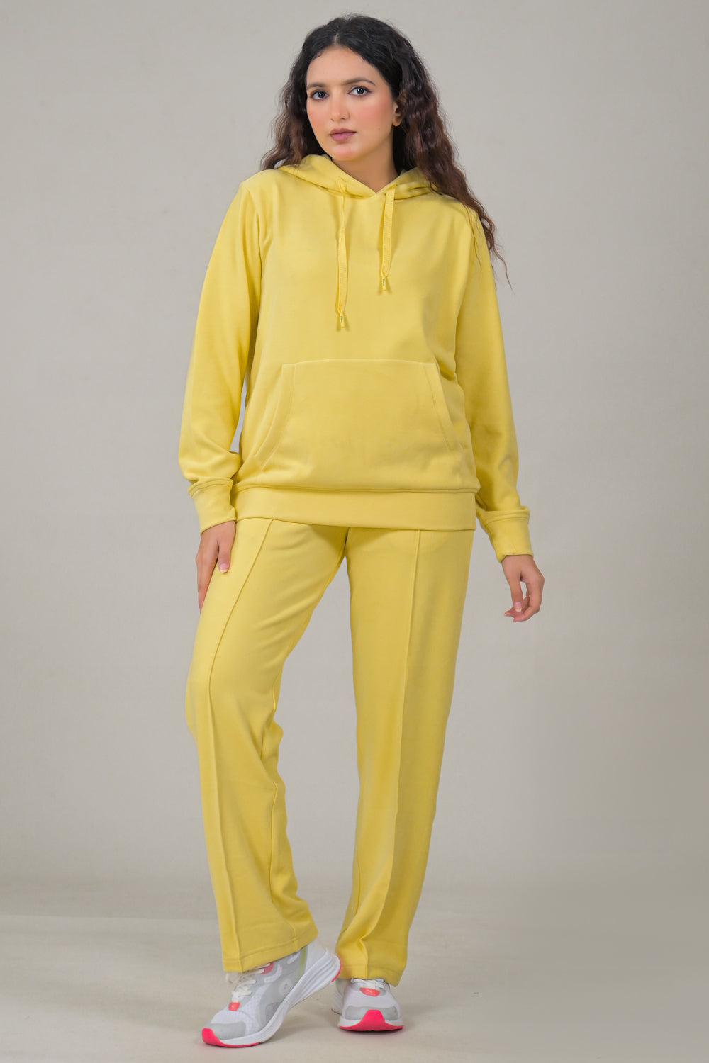 Soul Armor Solid Hoodie & Track Pant Women Co-Ord Sets