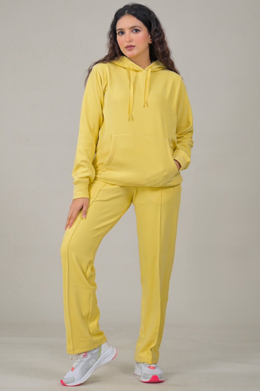 Soul Armor Solid Hoodie & Track Pant Women Co-Ord Sets