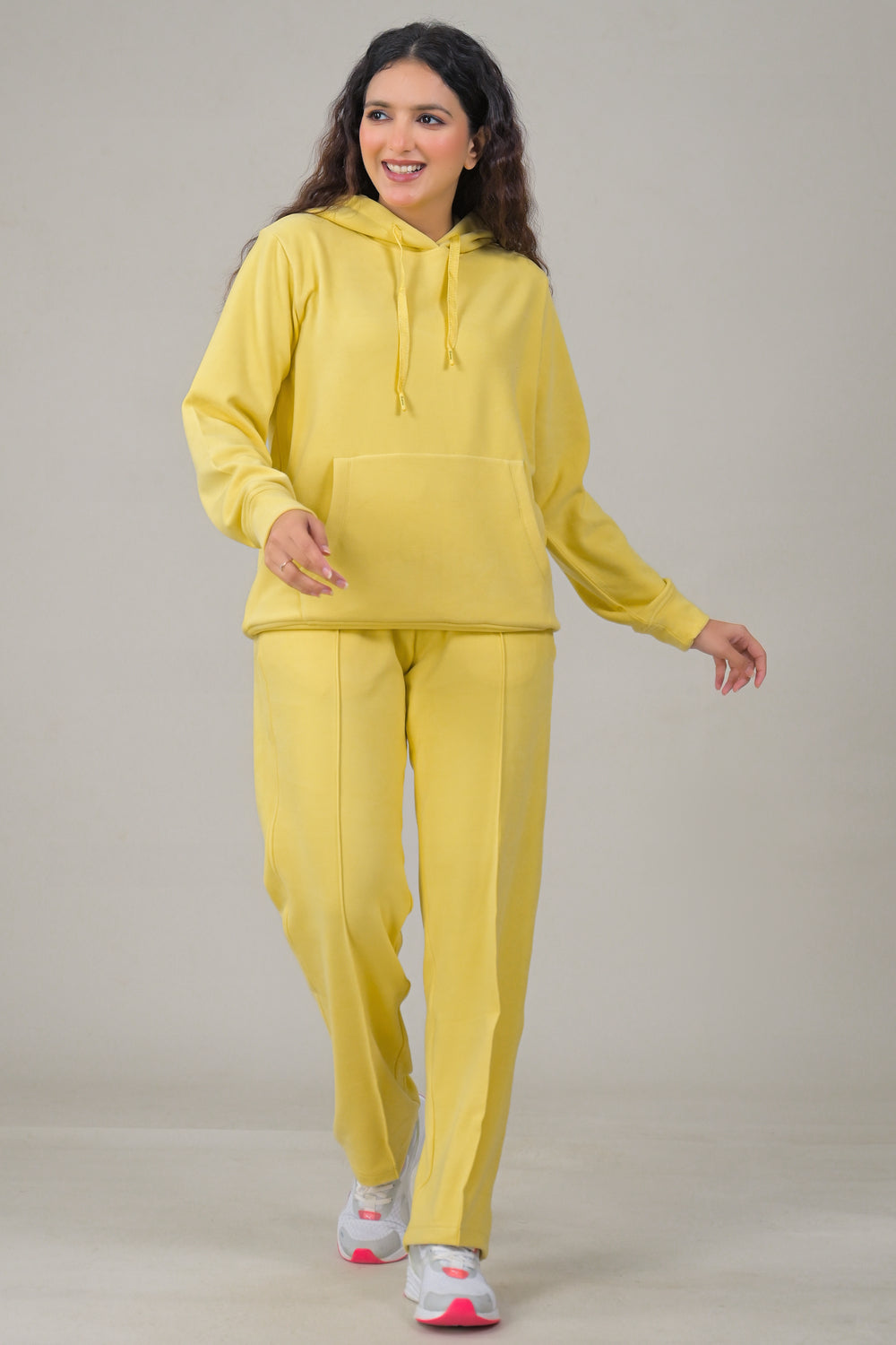 Soul Armor Solid Hoodie & Track Pant Women Co-Ord Sets