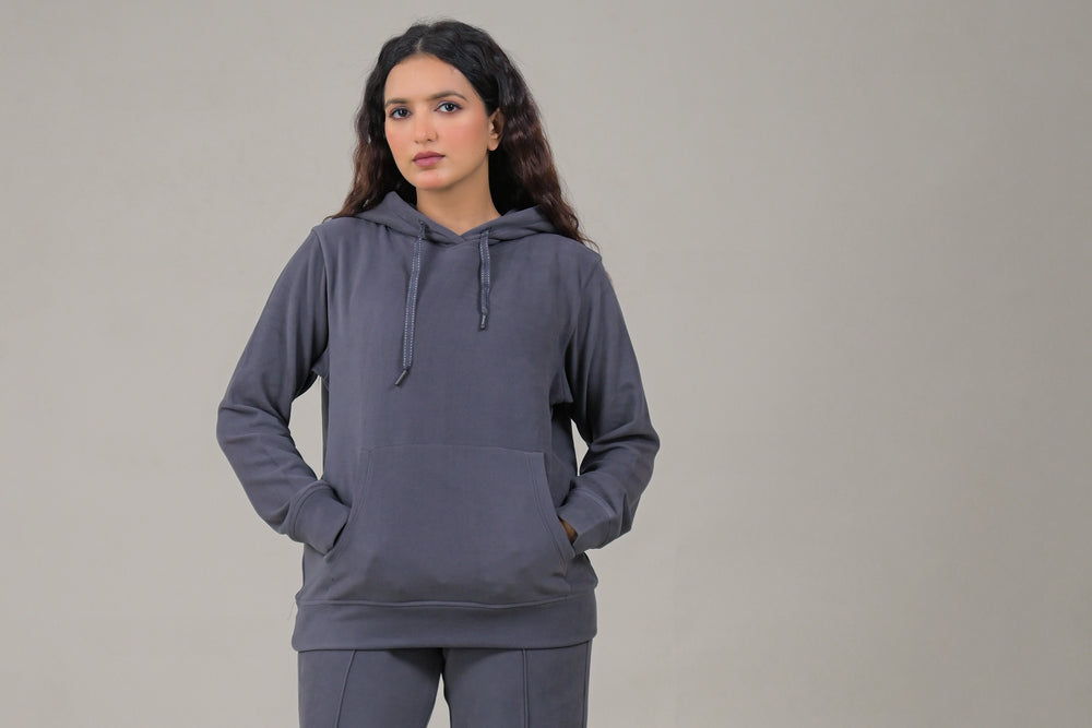Soul Armor Solid Hoodie & Track Pant Women Co-Ord Sets