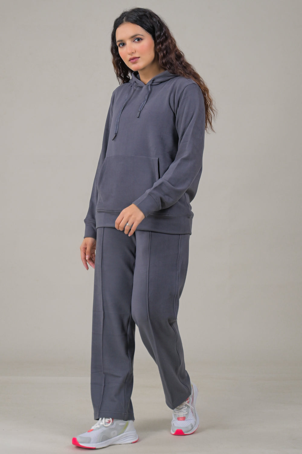 Soul Armor Solid Hoodie & Track Pant Women Co-Ord Sets