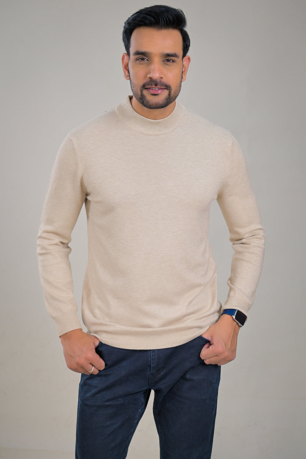 Soul Armor Classic Solid  Wool Blend Turtleneck Sweater