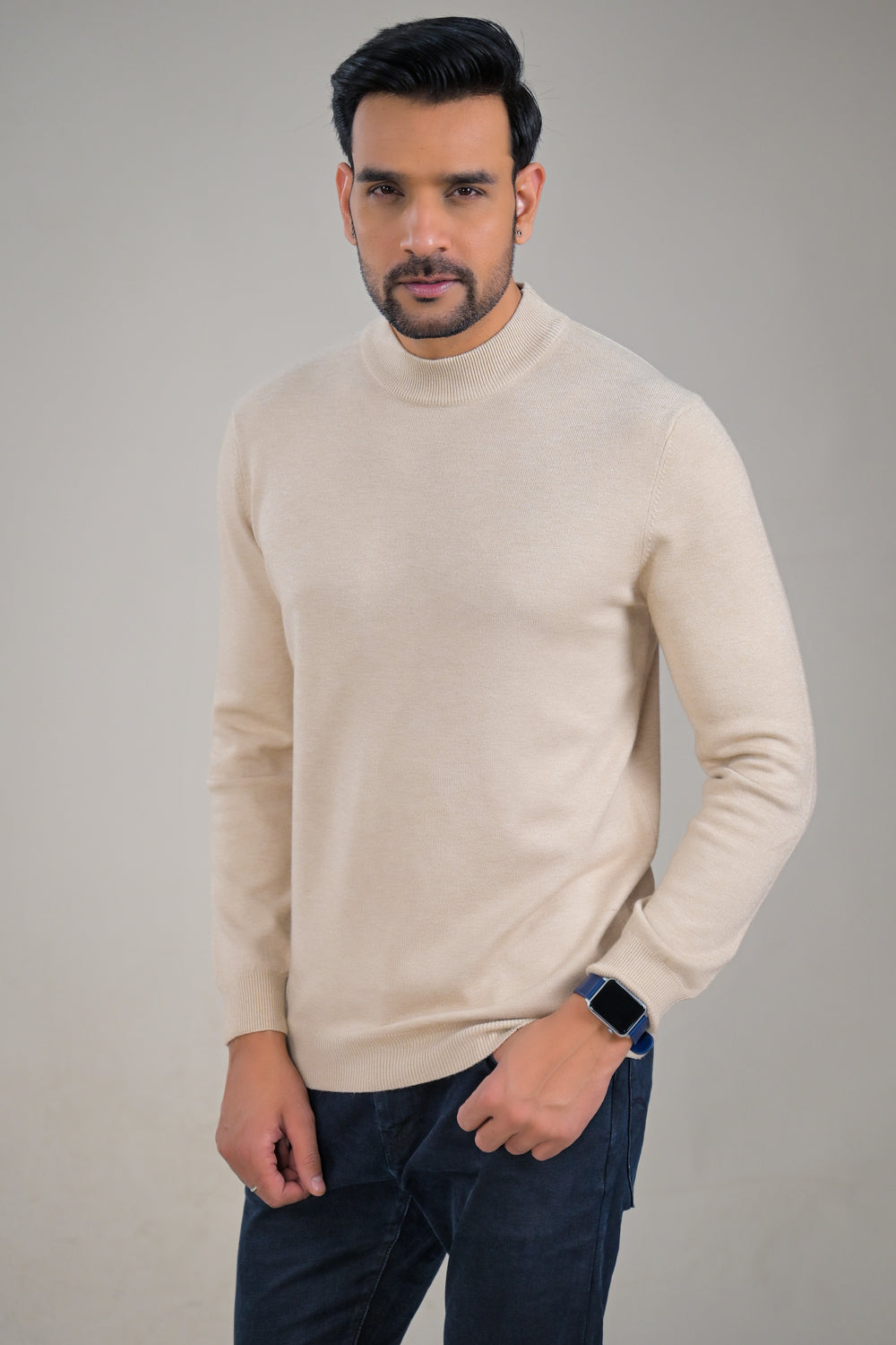 Soul Armor Classic Solid  Wool Blend Turtleneck Sweater