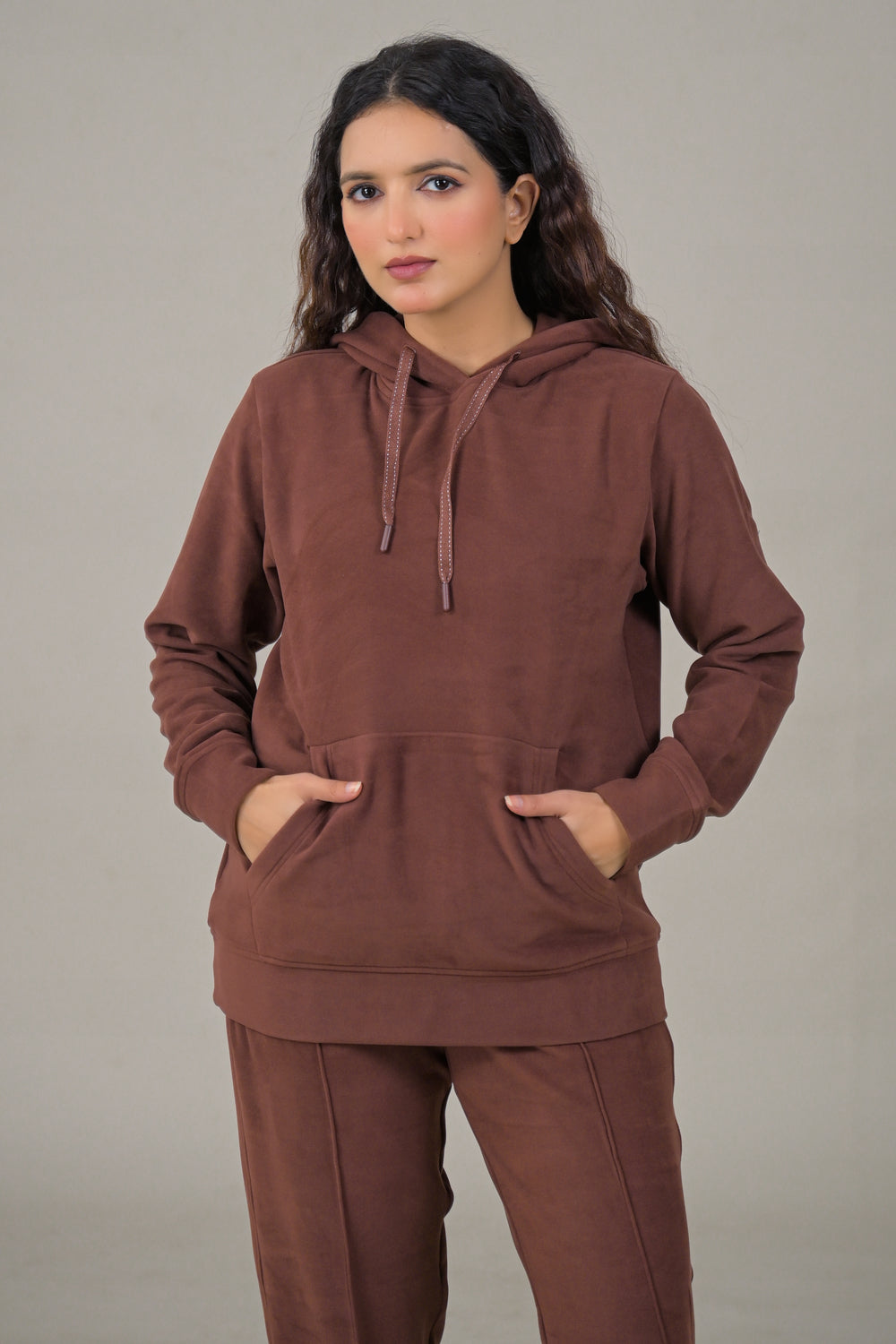 Soul Armor Solid Hoodie & Track Pant Women Co-Ord Sets
