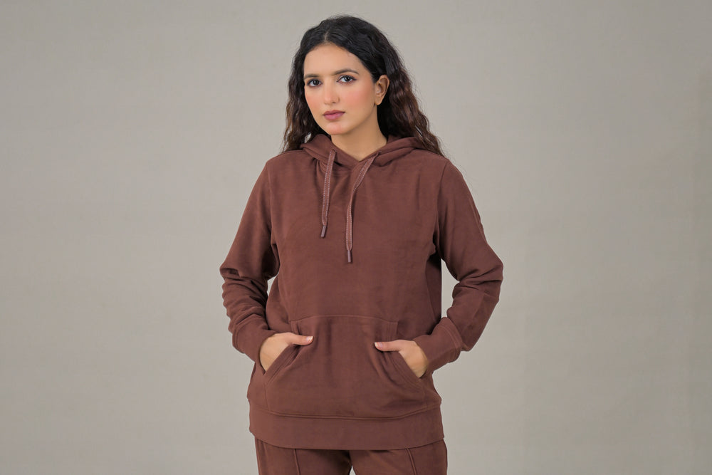 Soul Armor Solid Hoodie & Track Pant Women Co-Ord Sets