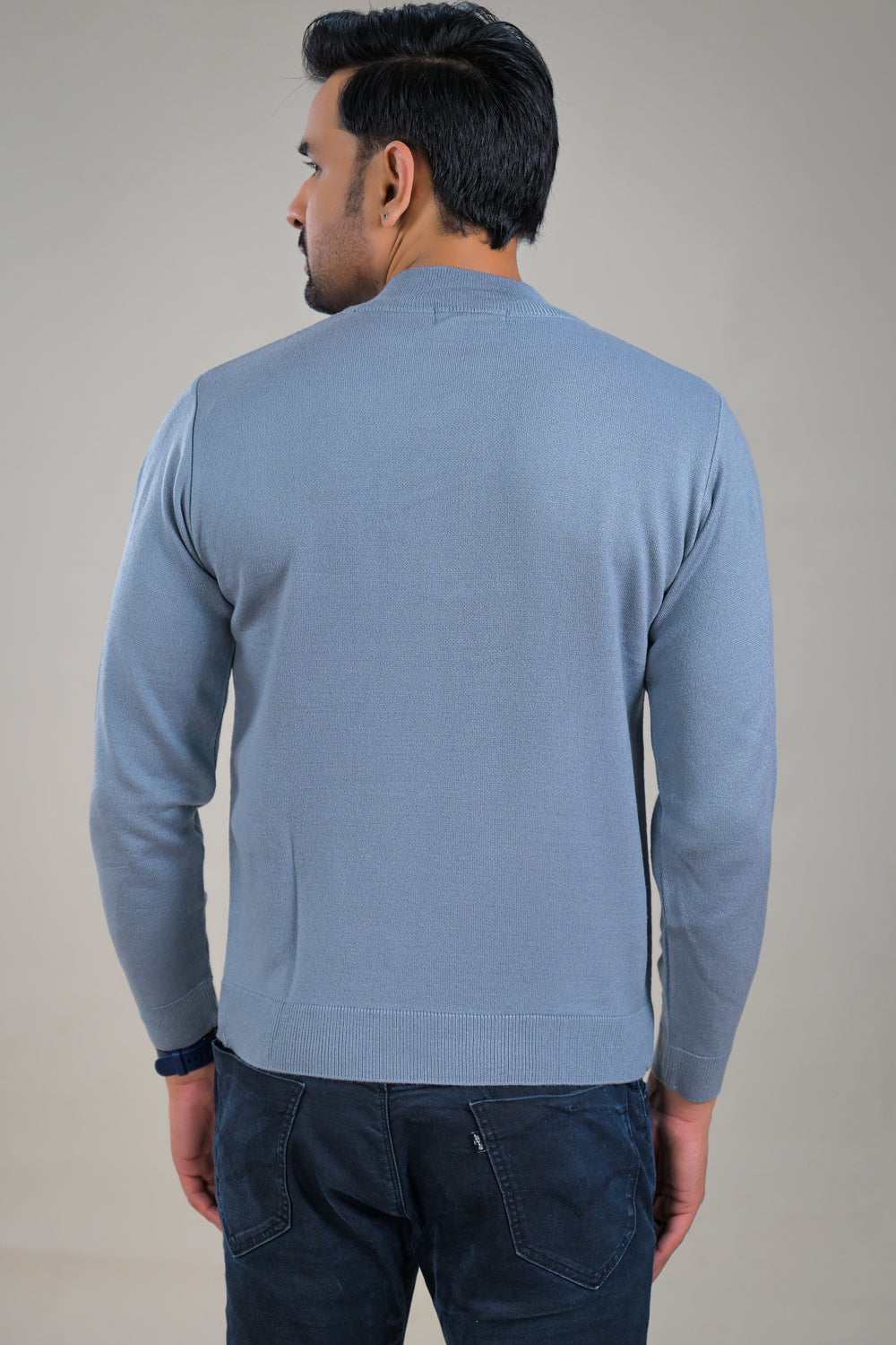 Elevate Classic Solid Turtle Neck Knit Mens Sweater