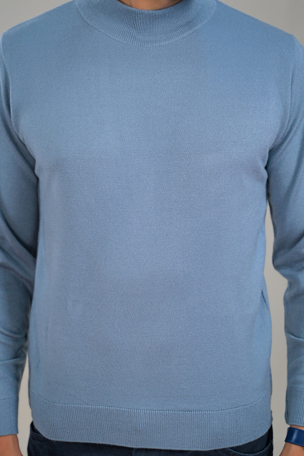 Elevate Classic Solid Turtle Neck Knit Mens Sweater